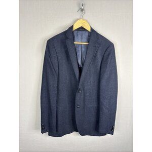 John Varvatos USA Wool Silk Sport Coat Blazer Navy 40L